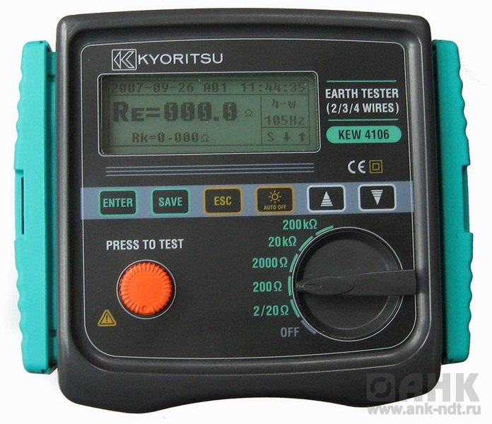Измеритель сопротивления заземления и удельного сопротивления KEW 4106