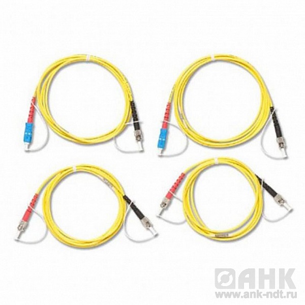 Комплект одномодовых тестовых эталонных кабелей Fluke Networks SRC-9-SCST-KIT (2 м) для тестирования оптоволоконных кабелей ST (2 SC/ST, 2 ST/ST)