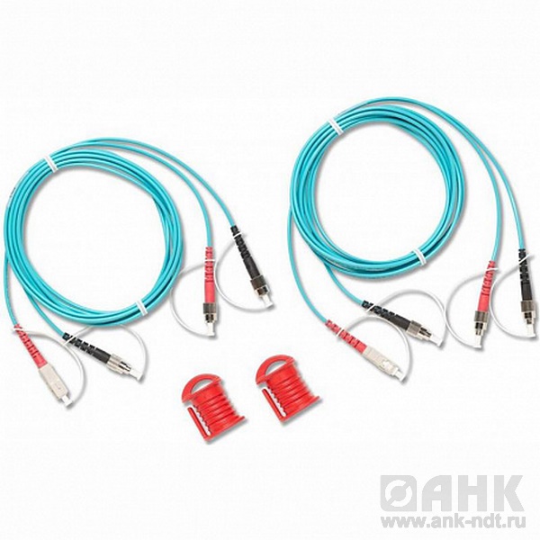 Fluke Networks NFK2-DPLX-FC, 2 дуплексных многомодовых тестовых шнура 50 мкм с разъемами FC