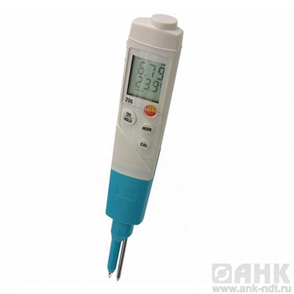 Testo 206-pH2 комплект — карманный pH-метр с кейсом и буферными растворами