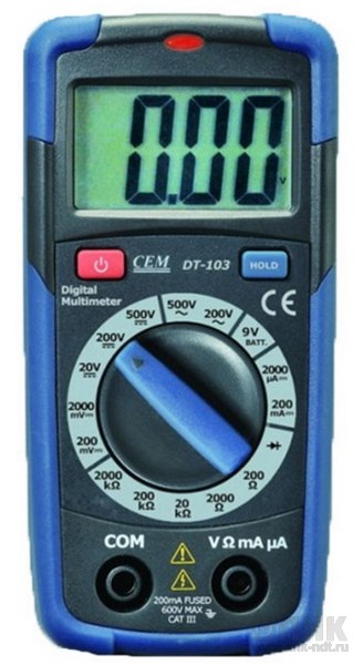 Малогабаритный мультиметр CEM DT-103