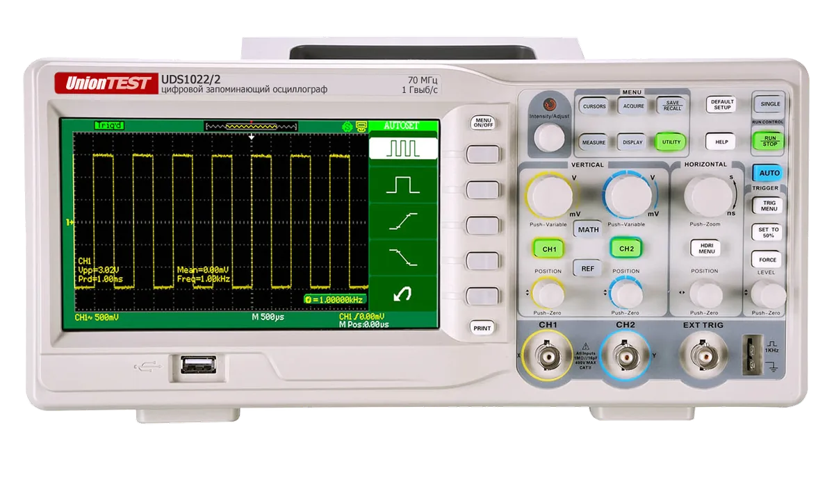 Осциллограф UnionTEST UDS1022/2